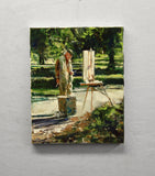 Original art for sale at UGallery.com | Plein Air Painter on the Common by Onelio Marrero | $550 | oil painting | 10' h x 8' w | thumbnail 3