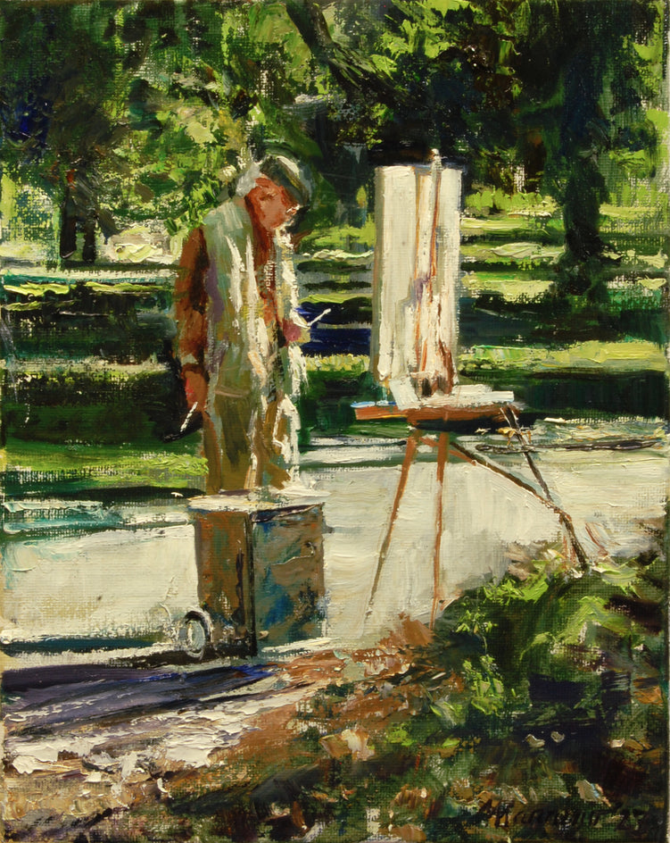 Plein Air Painter on the Common by Onelio Marrero |  Artwork Main Image 