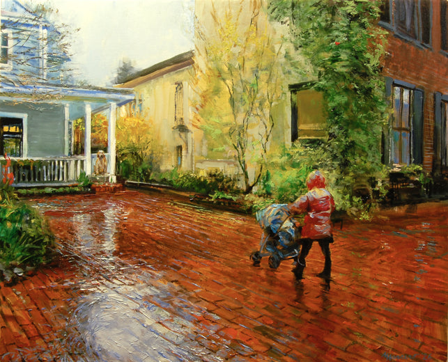 Rainy Stroll Homecoming by Onelio Marrero |  Artwork Main Image 