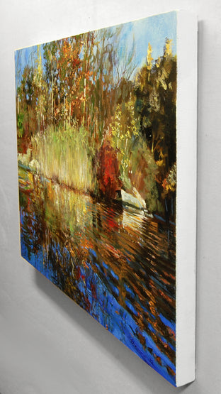 Reeds and Reflections by Onelio Marrero |  Side View of Artwork 