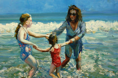 Original art for sale at UGallery.com | Ring Around the Rosie by Onelio Marrero | $1,150 | oil painting | 18' h x 24' w | thumbnail 4