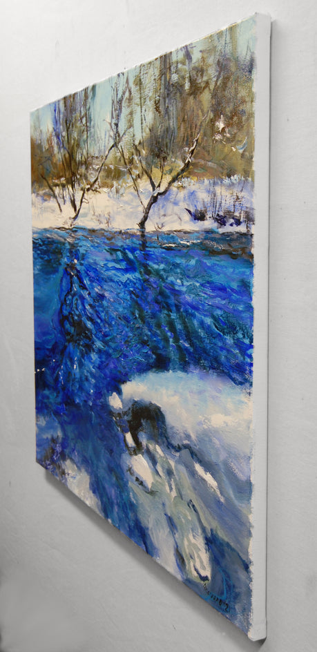 Ripples at the Bend by Onelio Marrero |  Side View of Artwork 