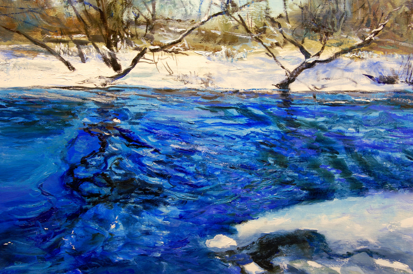 Ripples at the Bend by Onelio Marrero |  Closeup View of Artwork 