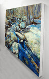 Original art for sale at UGallery.com | Rough Terrain Cool Water by Onelio Marrero | $2,100 | oil painting | 28' h x 36' w | thumbnail 2