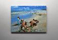 Original art for sale at UGallery.com | Sand Crab Competition by Onelio Marrero | $1,150 | oil painting | 18' h x 24' w | thumbnail 3