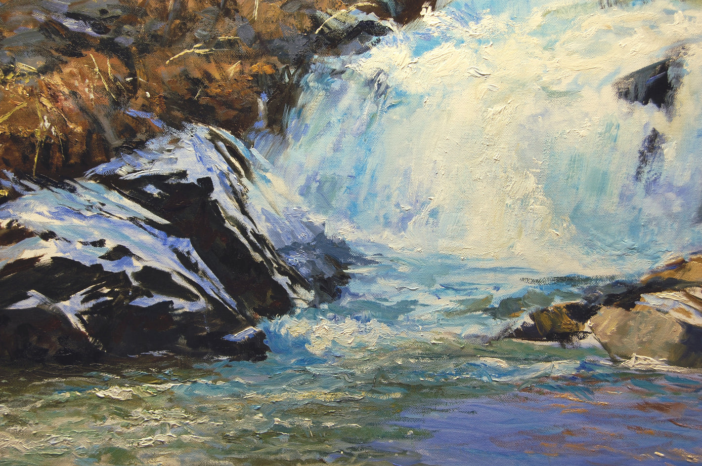 Second Cascade at Boonton by Onelio Marrero |  Closeup View of Artwork 