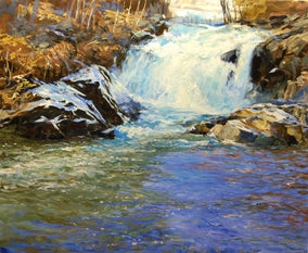 Original art for sale at UGallery.com | Second Cascade at Boonton by Onelio Marrero | $2,000 | oil painting | 24' h x 30' w
