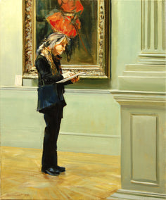 oil painting by Onelio Marrero titled Sketching in the Baroque Collection