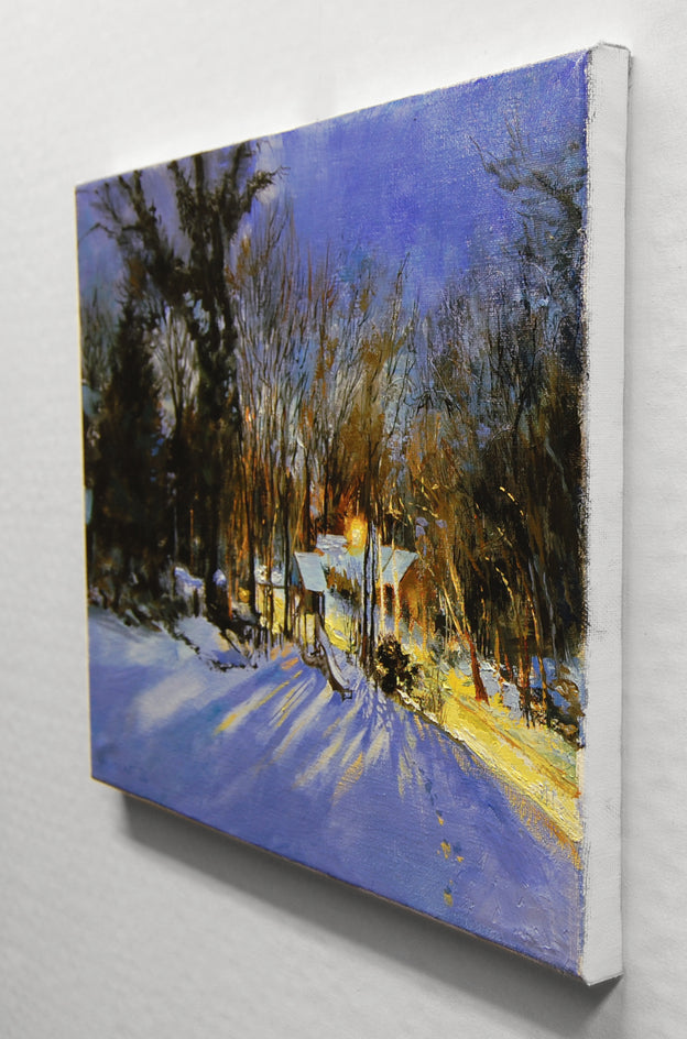 Struck Brightly by the Winter by Onelio Marrero |  Side View of Artwork 
