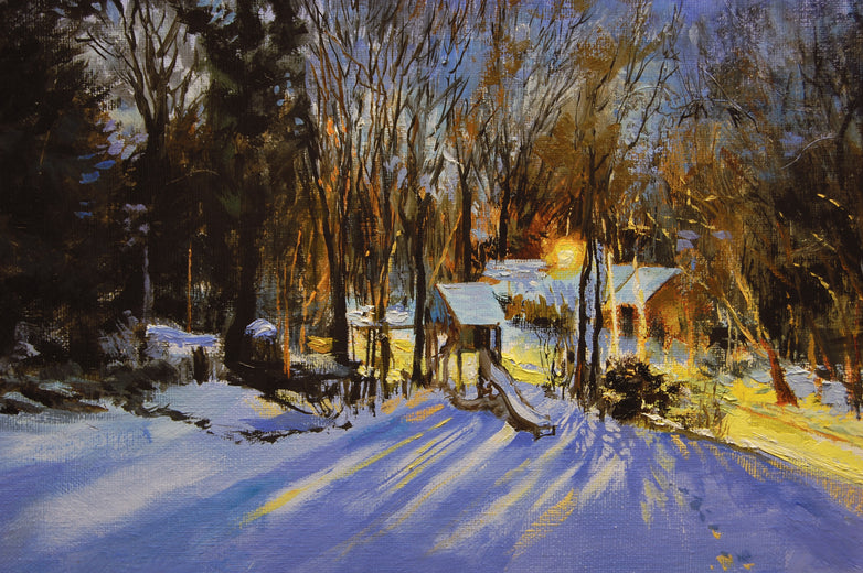 Struck Brightly by the Winter by Onelio Marrero |   Closeup View of Artwork 