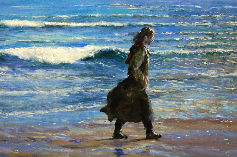 Sullen Walk by Onelio Marrero |   Closeup View of Artwork 