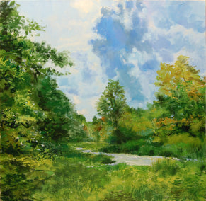oil painting by Onelio Marrero titled Summer Storm Rising