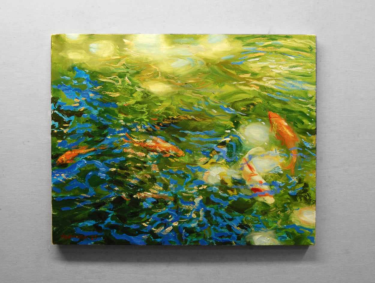 Sun Dappled Koi by Onelio Marrero |  Context View of Artwork 