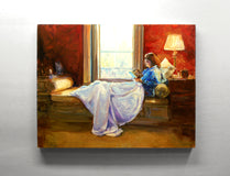 Original art for sale at UGallery.com | The Artist's Wife by Onelio Marrero | $1,350 | oil painting | 22' h x 28' w | thumbnail 3