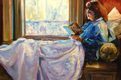 Original art for sale at UGallery.com | The Artist's Wife by Onelio Marrero | $1,350 | oil painting | 22' h x 28' w | thumbnail 4