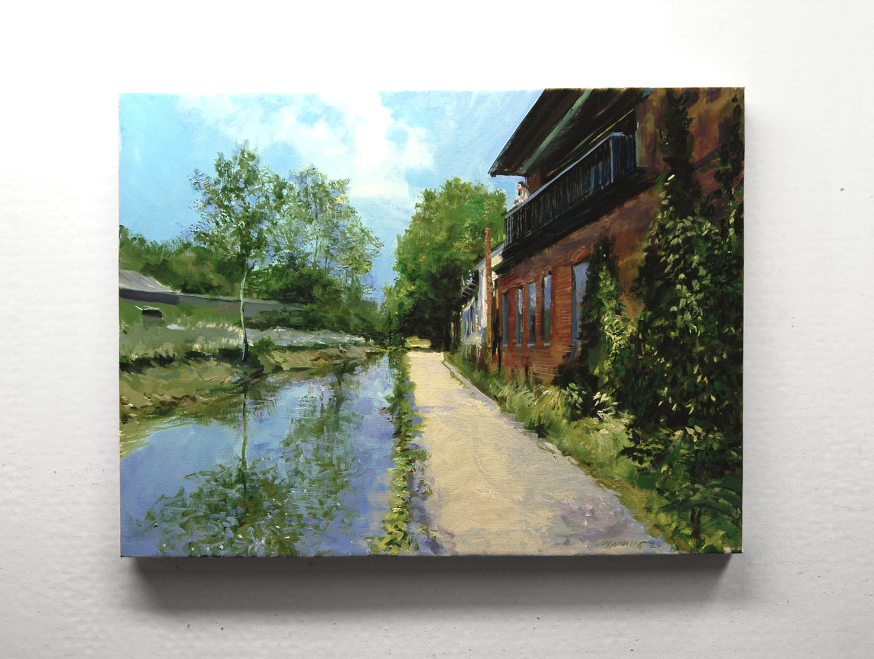 The Canal At Lambertville by Onelio Marrero |  Context View of Artwork 