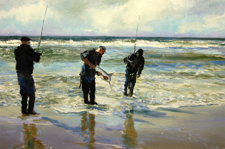 The Catch by Onelio Marrero |   Closeup View of Artwork 