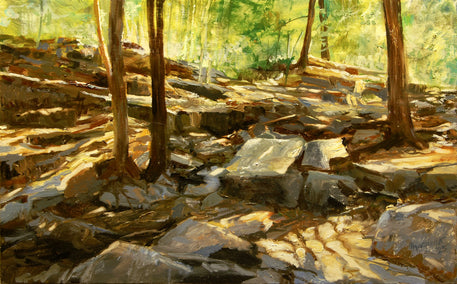 oil painting by Onelio Marrero titled The Rise Looking West