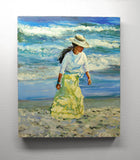 Original art for sale at UGallery.com | The Yellow Dress by Onelio Marrero | $1,225 | oil painting | 24' h x 20' w | thumbnail 3