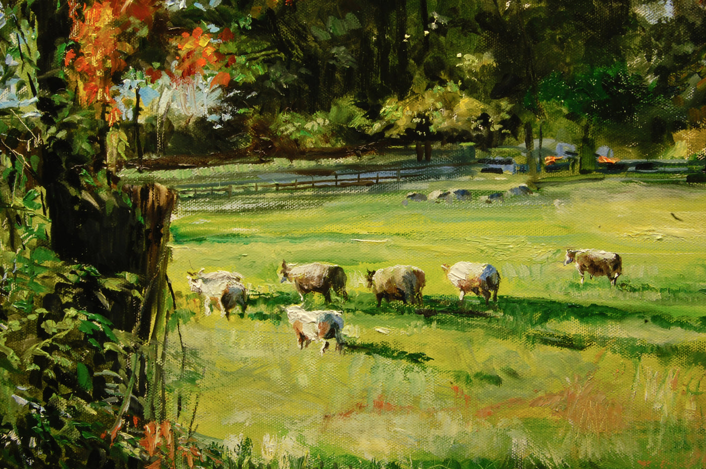 Timid Sheep by Onelio Marrero |  Closeup View of Artwork 