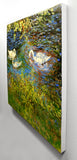 Original art for sale at UGallery.com | Tranquil Feeders by Onelio Marrero | $1,600 | oil painting | 28' h x 28' w | thumbnail 2