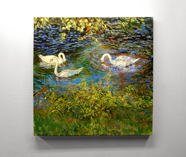 Tranquil Feeders by Onelio Marrero |  Context View of Artwork 