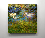 Original art for sale at UGallery.com | Tranquil Feeders by Onelio Marrero | $1,600 | oil painting | 28' h x 28' w | thumbnail 3