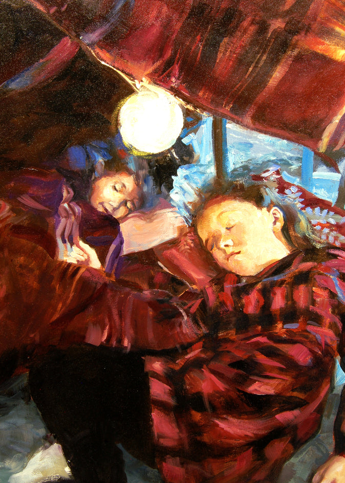 Under the Table and Dreaming by Onelio Marrero |  Closeup View of Artwork 