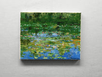Original art for sale at UGallery.com | Water Lilies Heat of Day by Onelio Marrero | $550 | oil painting | 8' h x 10' w | thumbnail 3