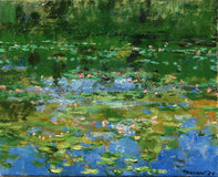 Original art for sale at UGallery.com | Water Lilies Heat of Day by Onelio Marrero | $550 | oil painting | 8' h x 10' w | thumbnail 1