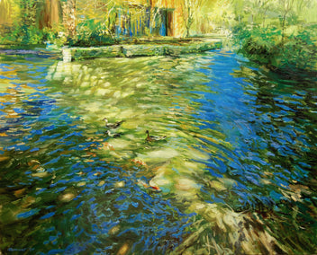 oil painting by Onelio Marrero titled Wind in the Willows
