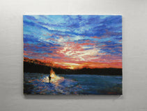 Original art for sale at UGallery.com | Winter Solstice Dawn by Onelio Marrero | $1,100 | oil painting | 20' h x 24' w | thumbnail 3