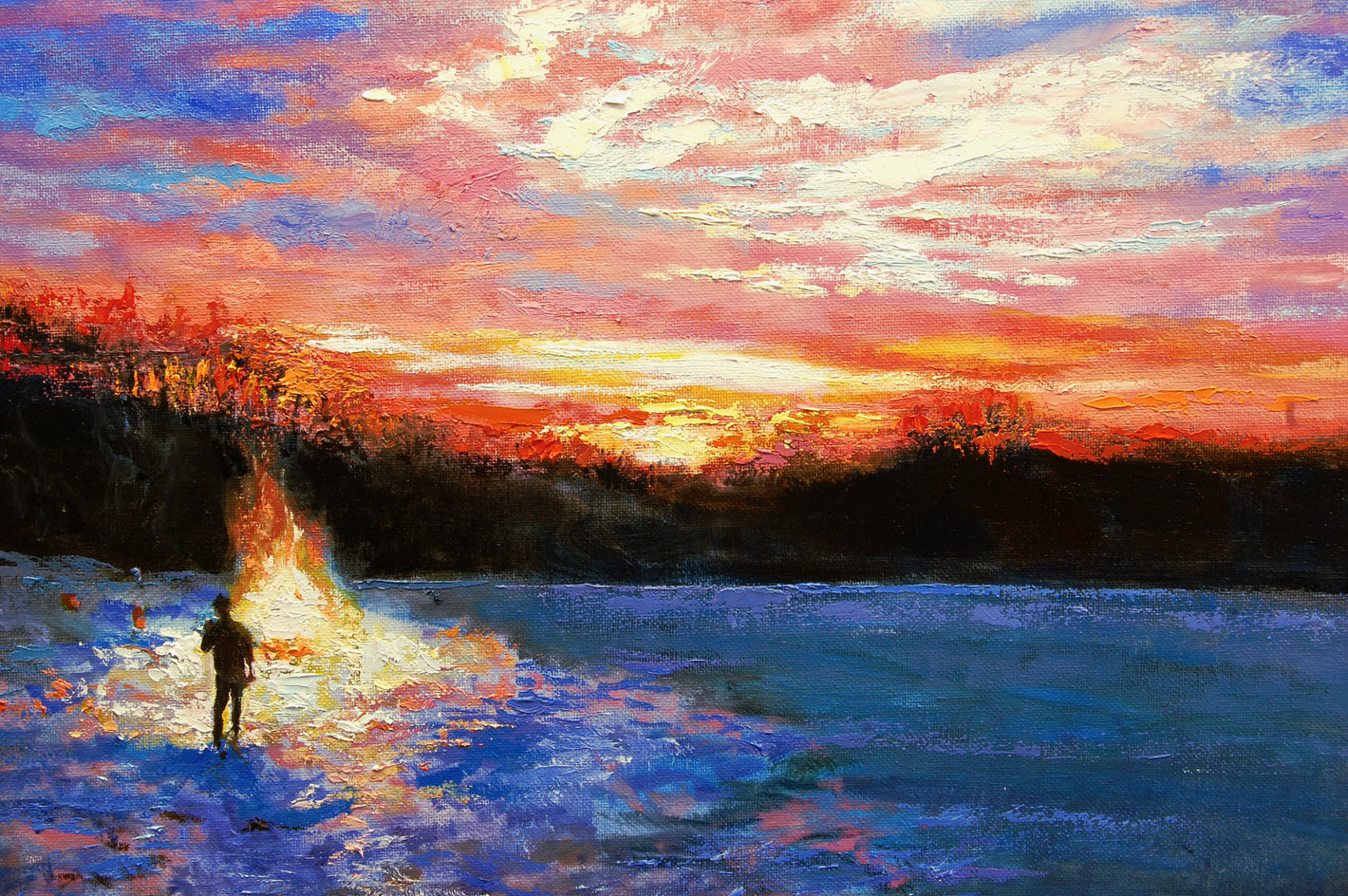 Winter Solstice Dawn by Onelio Marrero |  Closeup View of Artwork 