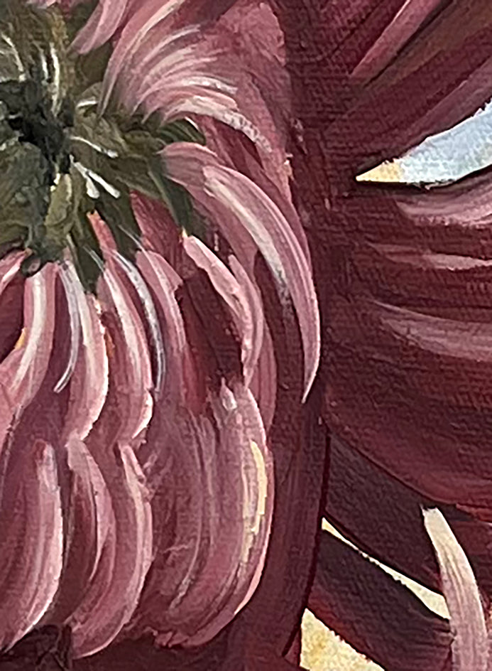 Magenta Chrysanthemum by Pamela Hoke |  Closeup View of Artwork 