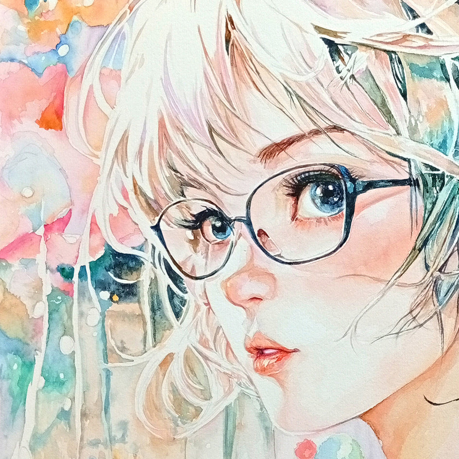 Pastel Glimpse by Pang Saw Wee |  Closeup View of Artwork 