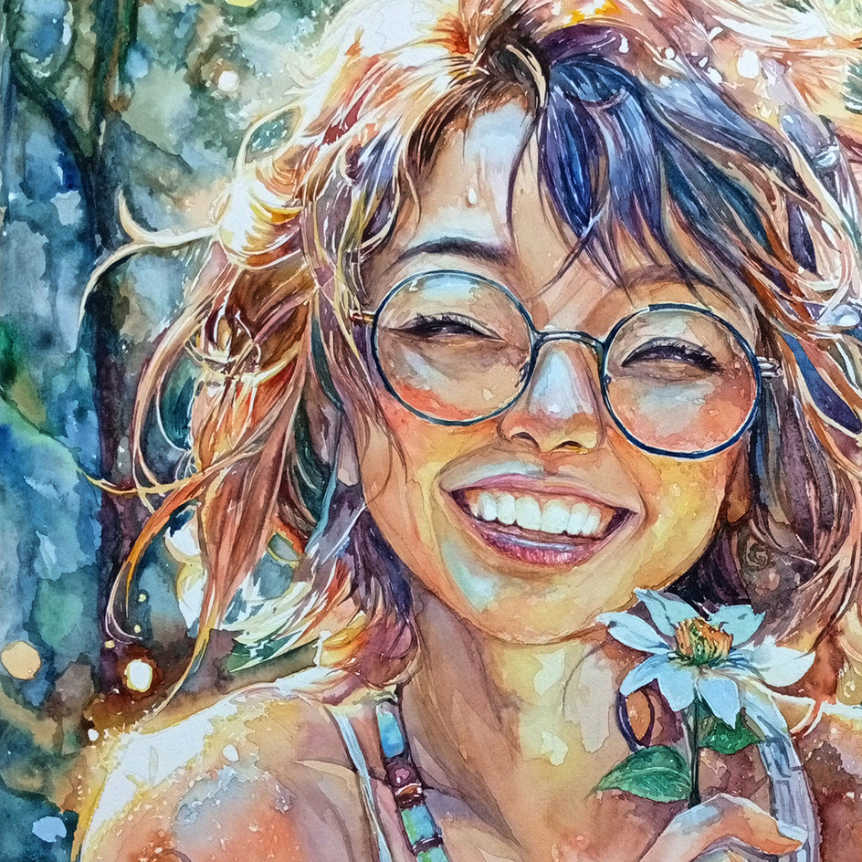 The Radiant Smile by Pang Saw Wee |  Closeup View of Artwork 