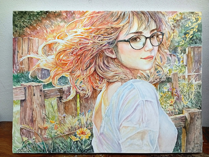 Luminous Curl by Pang Saw Wee |  Side View of Artwork 