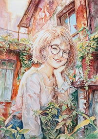 watercolor painting by Pang Saw Wee titled Rusty Smile #1