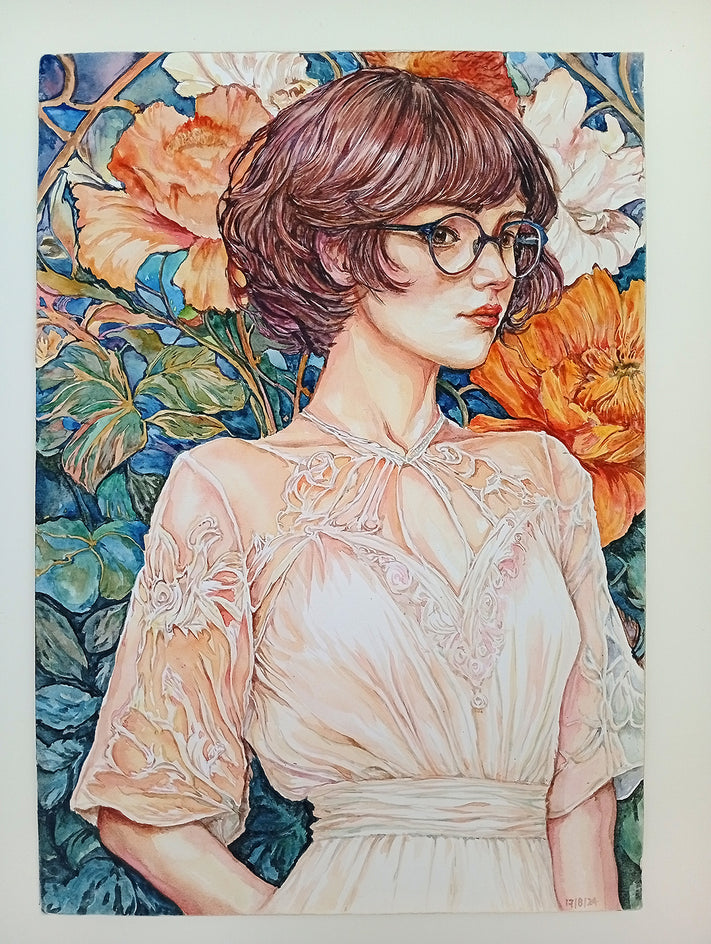 Still Opaque by Pang Saw Wee |  Side View of Artwork 