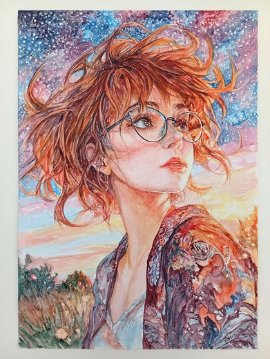 In a Daze by Pang Saw Wee |  Side View of Artwork 