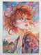 Original art for sale at UGallery.com | In a Daze by Pang Saw Wee | $650 | watercolor painting | 16.5' h x 11.7' w | thumbnail 2