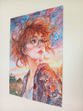 Original art for sale at UGallery.com | In a Daze by Pang Saw Wee | $650 | watercolor painting | 16.5' h x 11.7' w | thumbnail 3