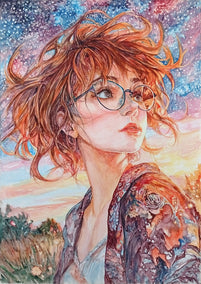 watercolor painting by Pang Saw Wee titled In a Daze