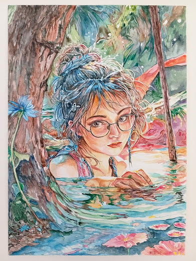 Mystical Immersion by Pang Saw Wee |  Side View of Artwork 