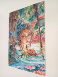 Original art for sale at UGallery.com | Mystical Immersion by Pang Saw Wee | $650 | watercolor painting | 16.5' h x 11.7' w | thumbnail 3