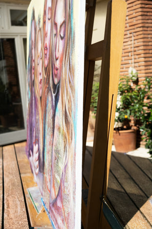 Cuori Connessi by Paola Ruggiero |  Side View of Artwork 