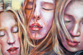 Original art for sale at UGallery.com | Cuori Connessi by Paola Ruggiero | $7,150 | acrylic painting | 47' h x 59' w | thumbnail 4