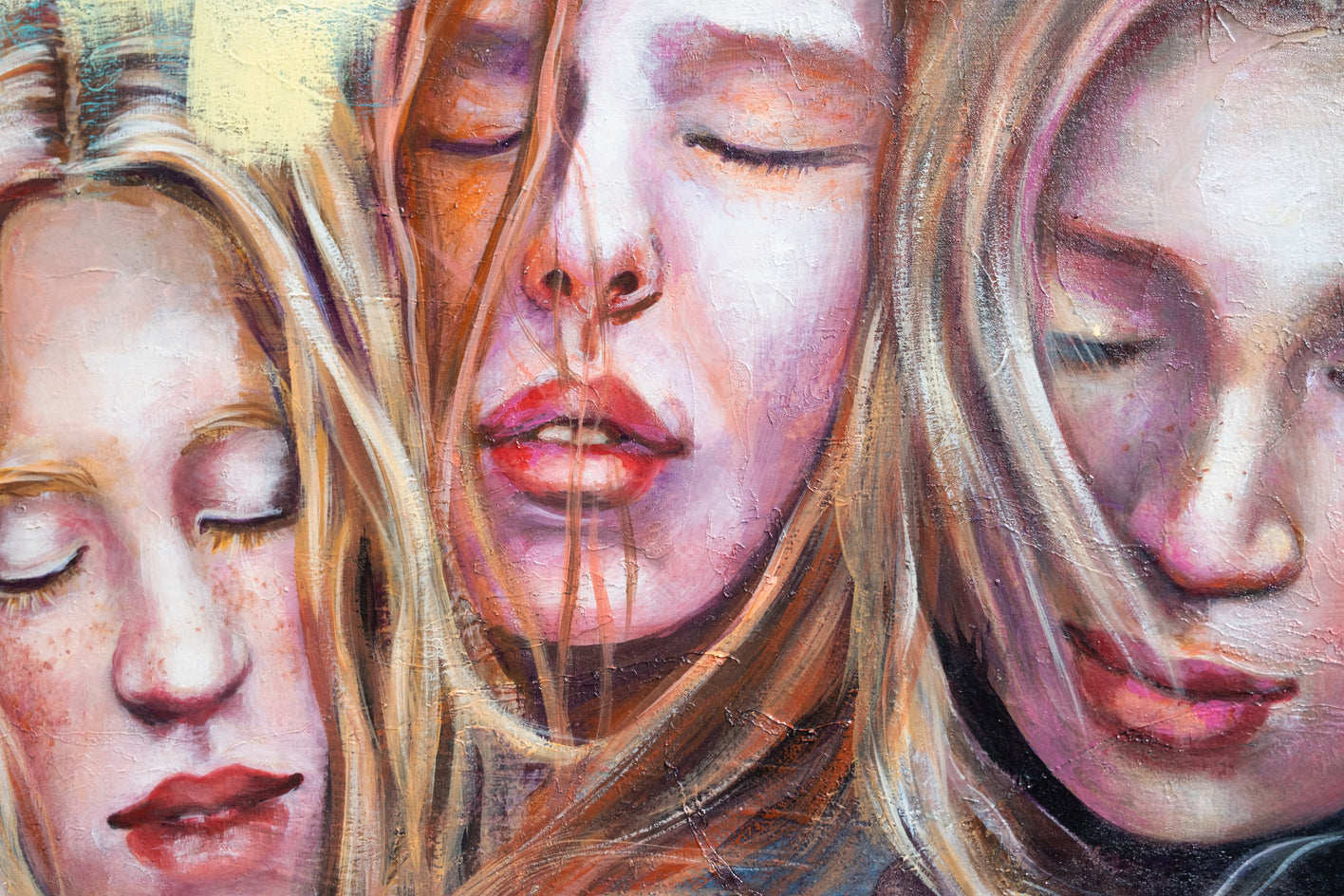 Cuori Connessi by Paola Ruggiero |  Closeup View of Artwork 