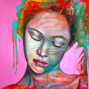 Original art for sale at UGallery.com | Il Canto della Natura by Paola Ruggiero | $5,000 | acrylic painting | 39' h x 39' w