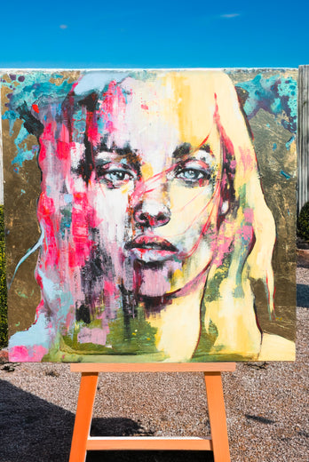 Negli Occhi il Cielo by Paola Ruggiero |  Side View of Artwork 